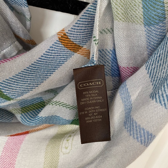 Coach Tattersall Plaid Infinity Scarf - Picture 6 of 6